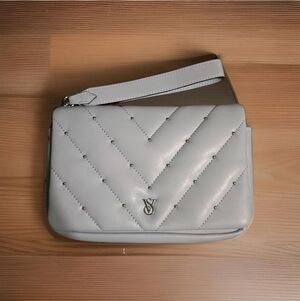 Victoria's Secret V-Quilt Wristlet Clutch Wallet Faux Leather
